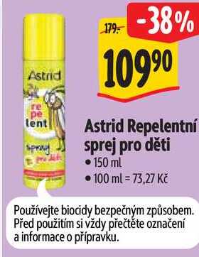 Astrid Repelentní sprej pro děti, 150 ml