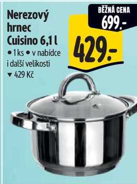 Nerezový hrnec Cuisino 6,1 l