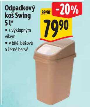 Odpadkový koš Swing 5 l