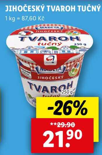 JIHOČESKÝ TVAROH TUČNÝ, 250 g
