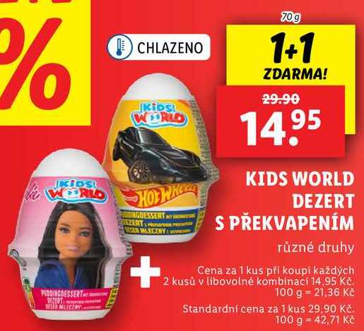 KIDS WORLD DEZERT S PŘEKVAPENÍM, 70 g