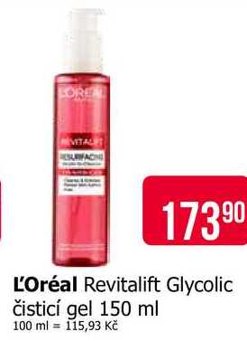 L'Oréal Revitalift Glycolic čisticí gel 150 ml 