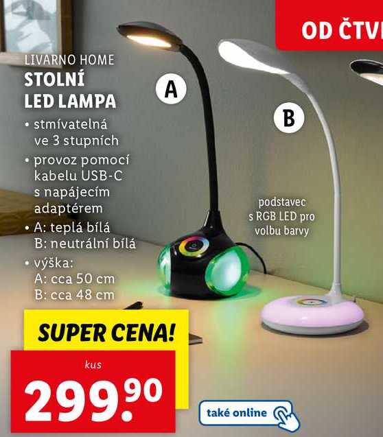 STOLNÍ LED LAMPA