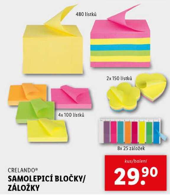 SAMOLEPICÍ BLOČKY/ ZÁLOŽKY 