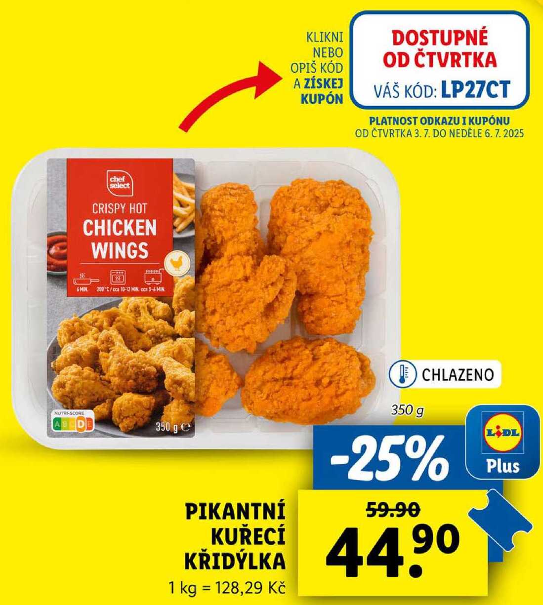 PIKANTNÍ KUŘECÍ KŘIDÝLKA, 350 g