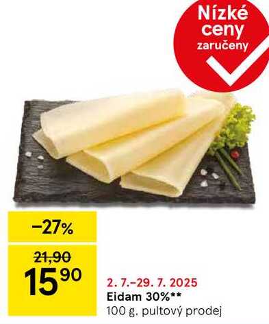 Eidam 30%, 100 g 