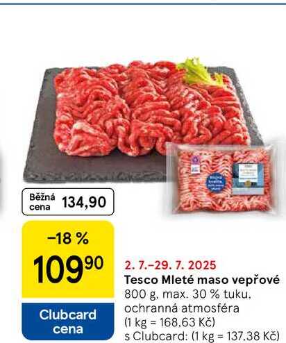 Tesco Mleté maso vepřové, 800 g 