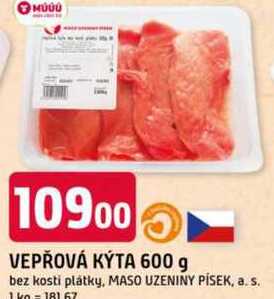 VEPŘOVÁ KÝTA 600 g bez kosti plátky