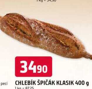 CHLEBÍK ŠPIČÁK KLASIK 400 g