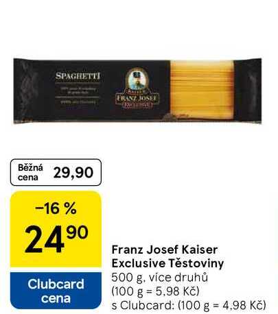 Franz Josef Kaiser Exclusive Těstoviny, 500 g