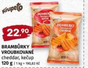 BRAMBŮRKY VROUBKOVANÉ cheddar, kečup 120 g 