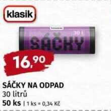 SÁČKY NA ODPAD 30 litrů 50 ks