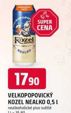 VELKOPOPOVICKÝ KOZEL NEALKO 0,5 L 