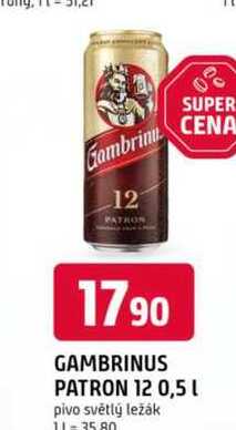 GAMBRINUS PATRON 12 0,5L 