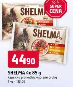 SHELMA 4x 85 g kapsičky pro kočky