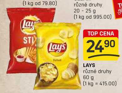 LAYS různé druhy 60 g 