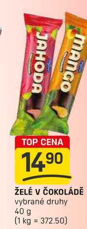 ŽELÉ V ČOKOLÁDĚ vybrané druhy 40 g 