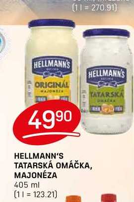 HELLMANN'S TATARSKÁ OMÁČKA, MAJONÉZA 405 ml