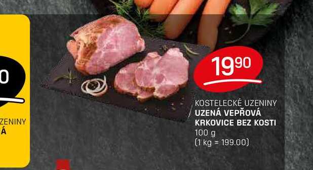UZENÁ VEPŘOVÁ KRKOVICE BEZ KOSTI 100g