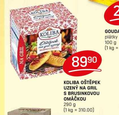 KOLIBA OŠTĚPEK UZENÝ NA GRIL S BRUSINKOVOU OMÁČKOU 290 g