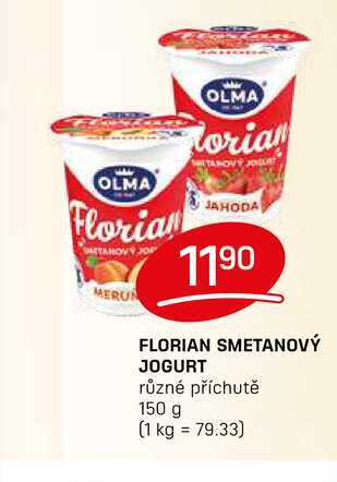 FLORIAN SMETANOVÝ JOGURT různé příchutě 150 g