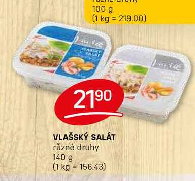 VLAŠSKÝ SALÁT různé druhy 140 g 