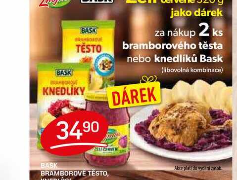 BASK BRAMBOROVÉ TĚSTO, KNEDLÍKY 400g