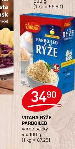 VITANA RÝŽE PARBOILED varné sáčky 4 x 100g