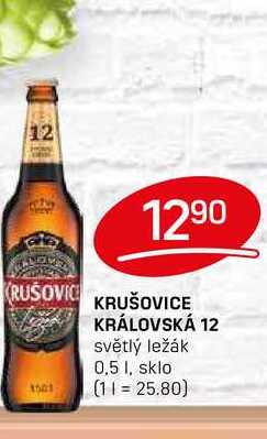 KRUŠOVICE KRÁLOVSKÁ 12 světlý ležák 0,5l