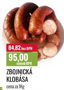 ZBOJNICKÁ KLOBÁSA cena za 1Kg 