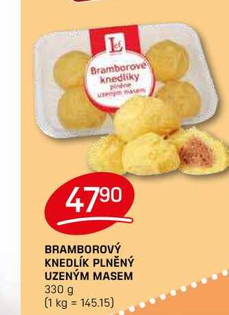 BRAMBOROVÝ KNEDLÍK PLNĚNÝ UZENÝM MASEM 330 g 