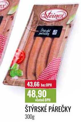 ŠTÝRSKÉ PÁREČKY 300g 