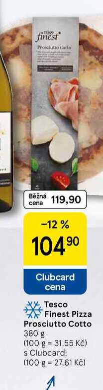 Tesco Finest Pizza Prosciutto Cotto, 380 g