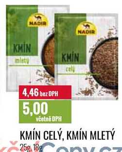 KMÍN CELÝ, KMÍN MLETÝ 25g, 18g 
