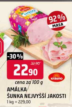 Amálka šunka nejvyšší jakosti 100g