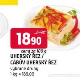 Uherský řez cábův uherský řez 100g vybrané druhy 