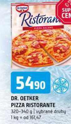 Dr. Oetker Pizza Ristorante, vybrané druhy 320-340g