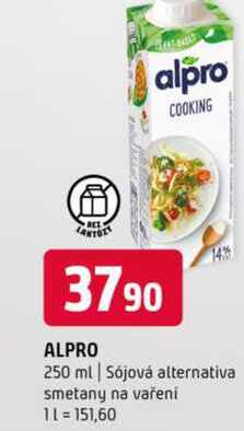 Alpro 250 ml Sójová alternativa smetany na vaření 