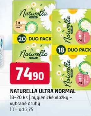 Naturella ultra normal 18-20 ks hygienické vložky vybrané druhy