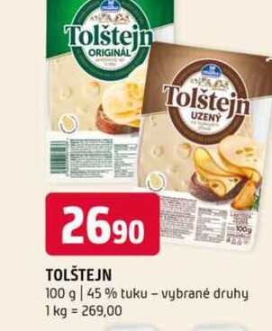 Tolštejn 100 g 45 % tuku vybrané druhy
