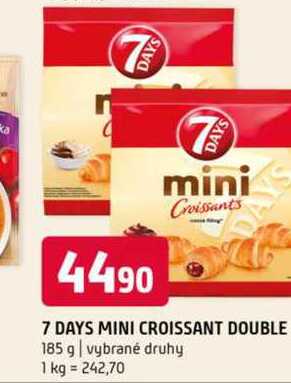7days mini croissant double 185 g vybrané druhy
