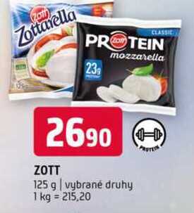 ZOTT 125 g vybrané druhy