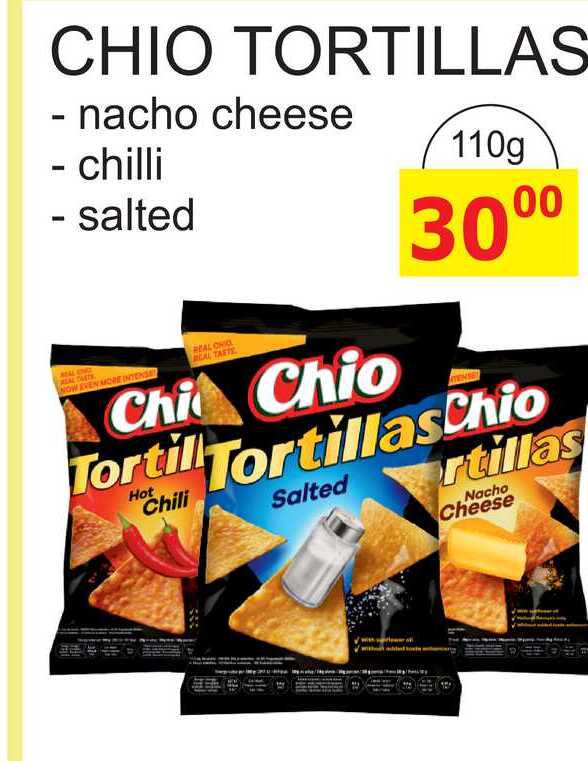 Chio Tortillas Kukuřičný snack 110g, vybrané druhy