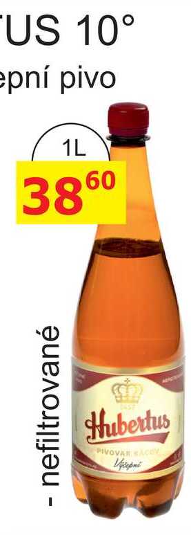 Pivovar Kácov Hubertus Světlé výčepní pivo 1l