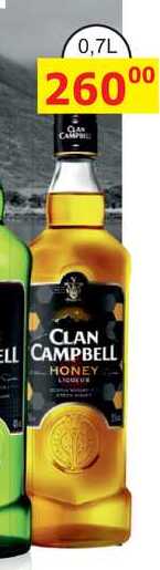 CLAN CAMPBELL HONEY 0,7l