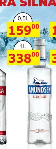 Amundsen vodka 0,5l, vybrané druhy