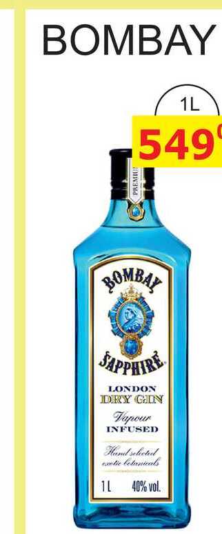 BOMBAY SAPPHIRE LONDON DRY GIN 40% vol. 1L 