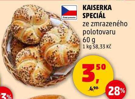 KAISERKA SPECIÁL ze zmrazeného polotovaru, 60 g 