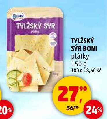 TYLŽSKÝ SÝR BONI plátky, 150 g 