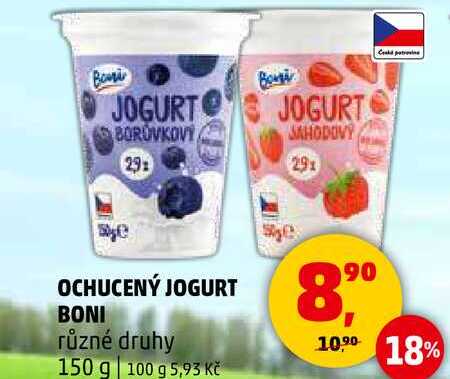 OCHUCENÝ JOGURT BONI různé druhy, 150 g 